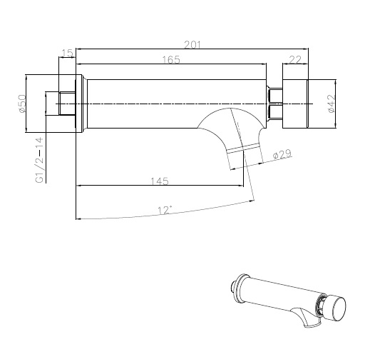 Grifo colectivo de bronce cromado de pared con 90 % de ahorro agua