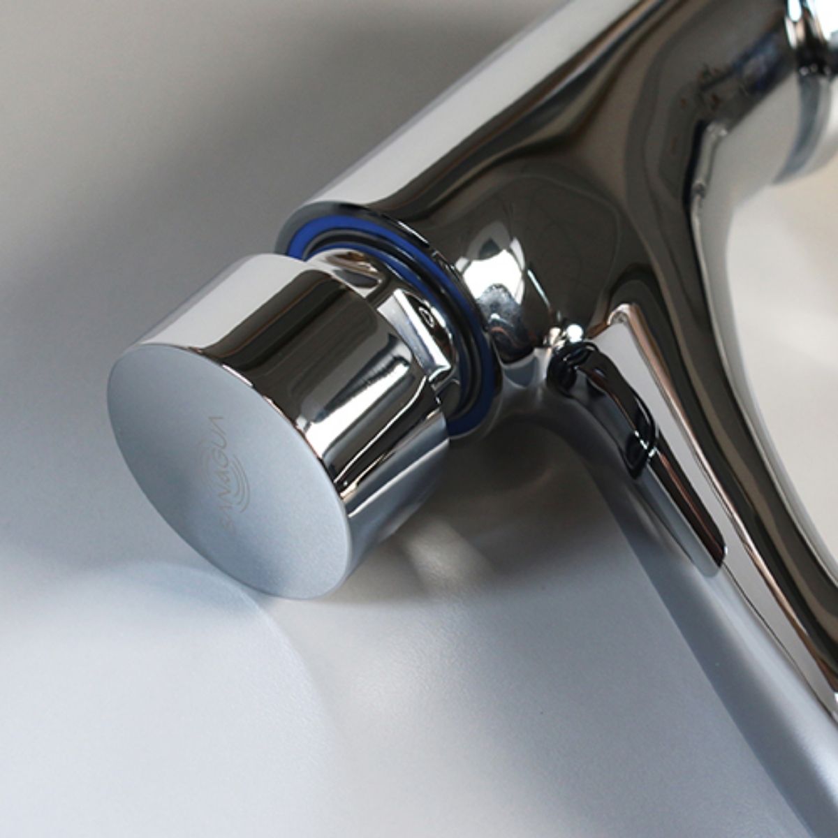 Grifo colectivo temporizado de bronce cromado de lavabo con 90 % de ahorro agua