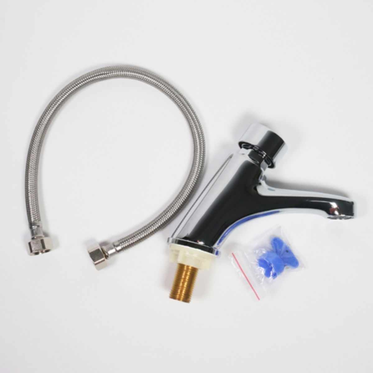 Grifo colectivo temporizado de bronce cromado de lavabo con 90 % de ahorro agua