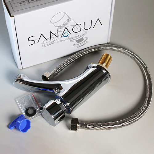 Grifo colectivo temporizado de bronce cromado de lavabo con 90 % de ahorro agua