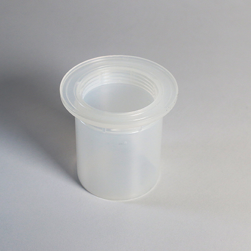 030221 Adaptador de desagüe corto con counternut transparente Utyma